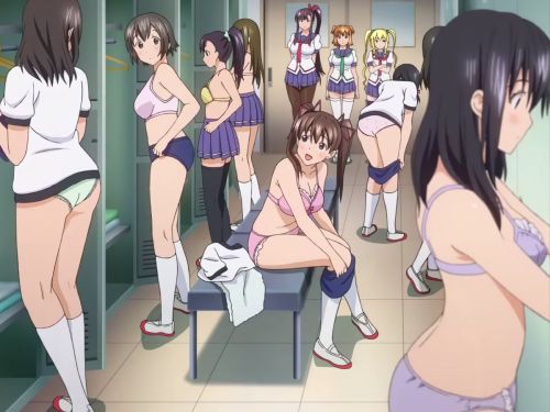 【画像】アニメキャラが更衣室で着替えてるシーンエ□すぎる